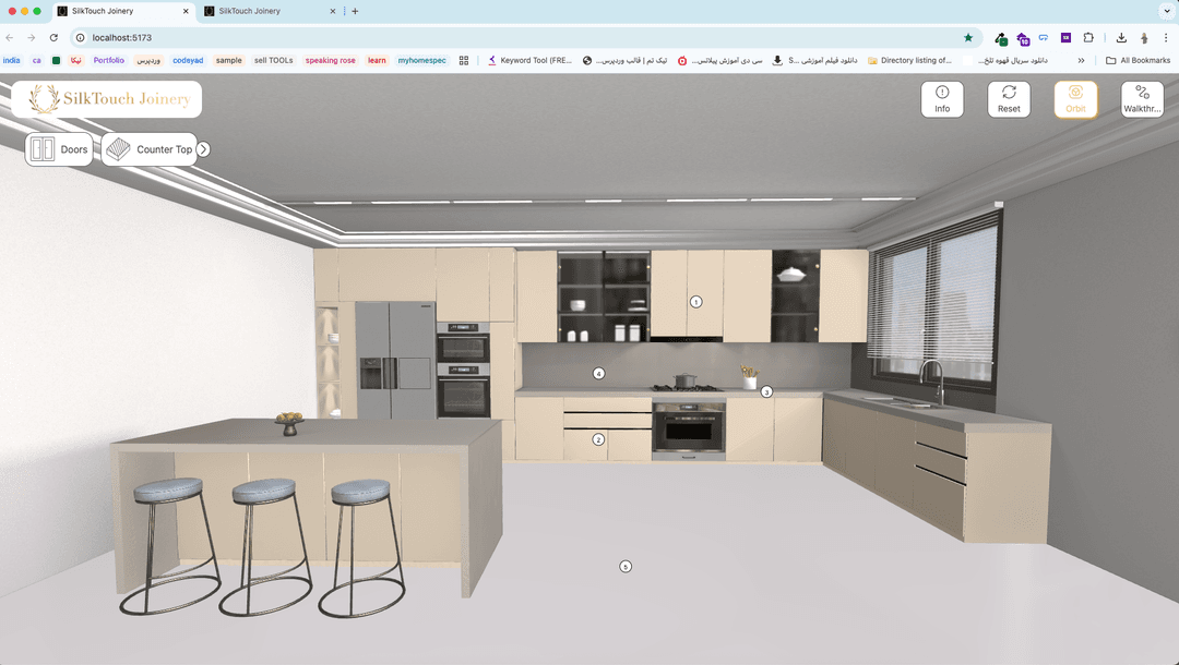 Interactive 3D Kitchen Showroom